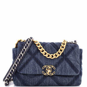 Chanel Medium 19 Flap Bag Quilted Denim